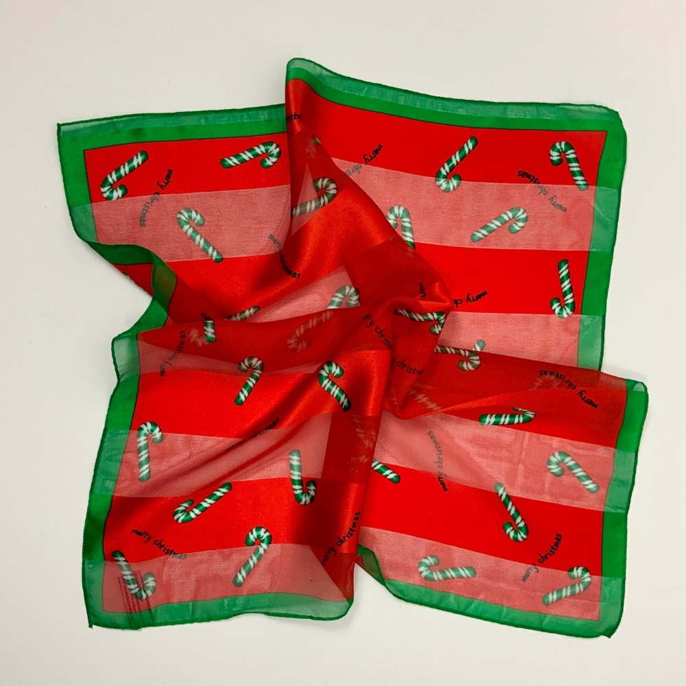 Elaine Gold Collection Small Red Christmas Scarf - Picture 2 of 8